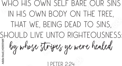 Healing Bible Verse, Christian biblical poster, vector illustration