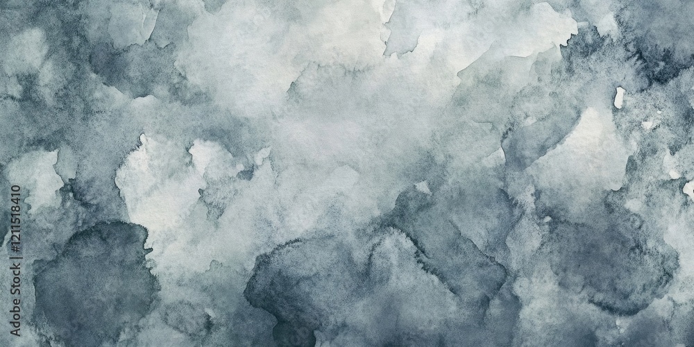 Obraz premium Grey watercolor wash blending various shades on a textured light grey background creating a soft abstract composition for artistic use.