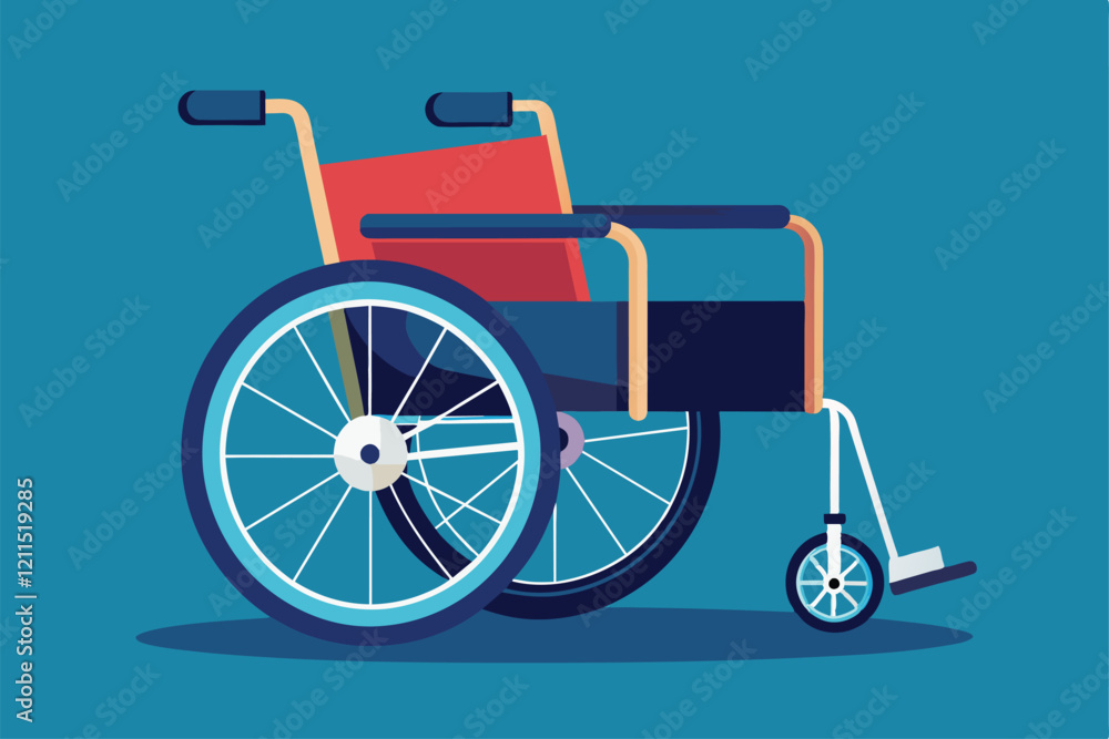 A wheelchair suitable for hospitals, offering customization and enhancing patient mobility and comfort Hospital wheelchair Customizable Disproportionate Illustration A wheelchair suitable for hospitals, offering customization and enhancing patient mobility and comfort Hospital wheelchair Customizable Disproportionate Illustration