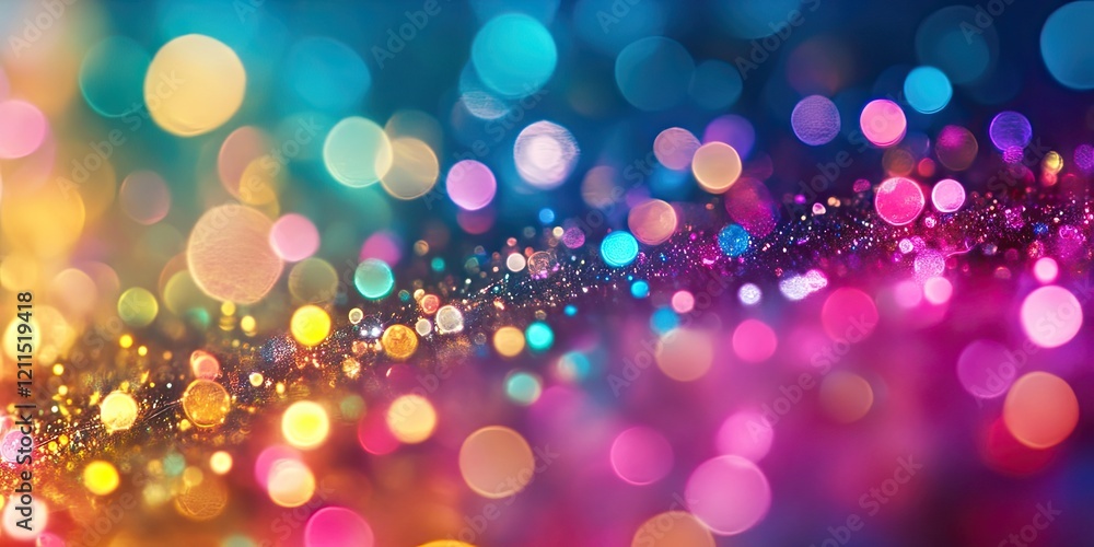 Vibrant multicolored bokeh backdrop with soft circular lights in hues of blue, pink, yellow, and purple blended harmoniously across the image. Vibrant multicolored bokeh backdrop with soft circular lights in hues of blue, pink, yellow, and purple blended harmoniously across the image.