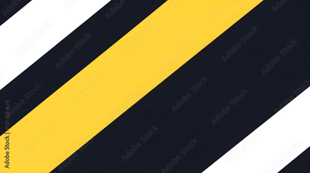 A minimalist triangular flag featuring bold diagonal stripes of yellow, navy blue, and white, creating a futuristic vibe on a transparent background A minimalist triangular flag featuring bold diagonal stripes of yellow, navy blue, and white, creating a futuristic vibe on a transparent background