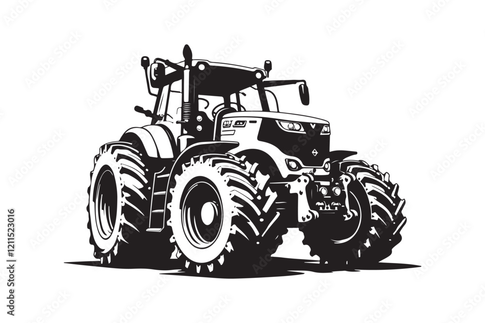 Obraz premium Tractor Silhouette Design Bundle
