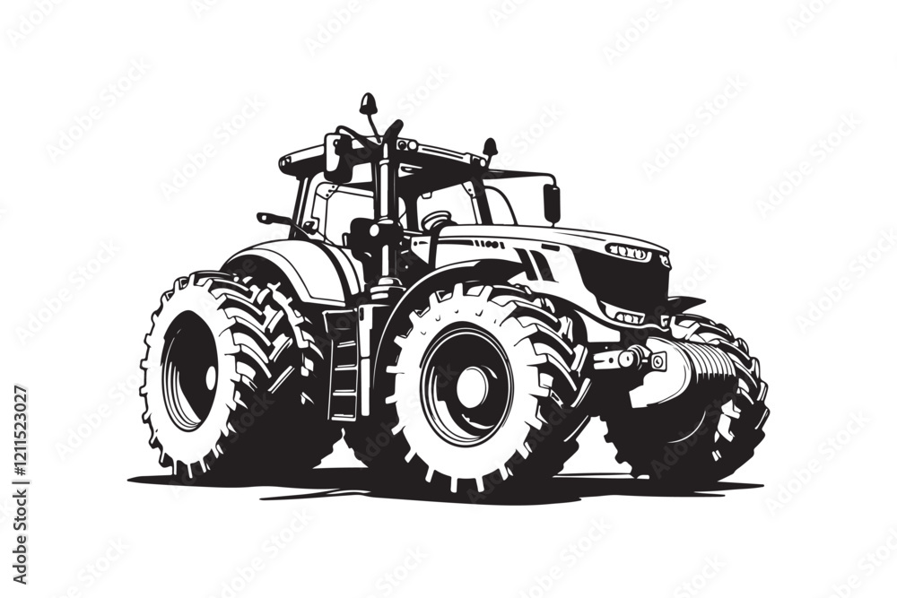 Obraz premium Tractor Silhouette Design Bundle