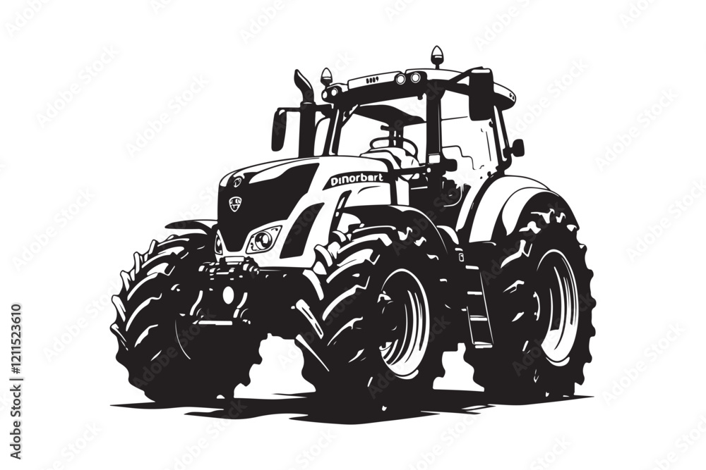 Obraz premium Tractor Silhouette Design Bundle