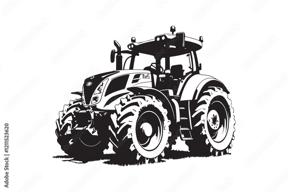 Obraz premium Tractor Silhouette Design Bundle