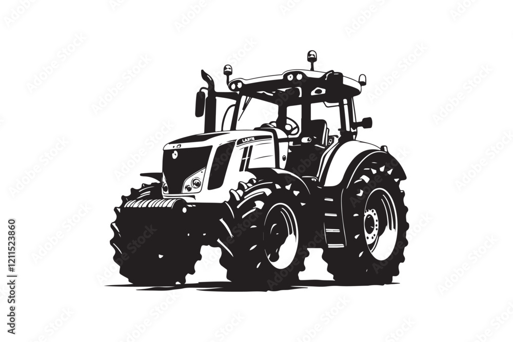 Obraz premium Tractor Silhouette Design Bundle