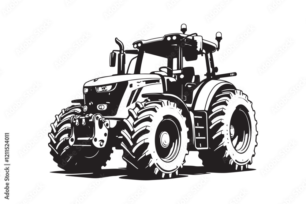 Obraz premium Tractor Silhouette Design Bundle