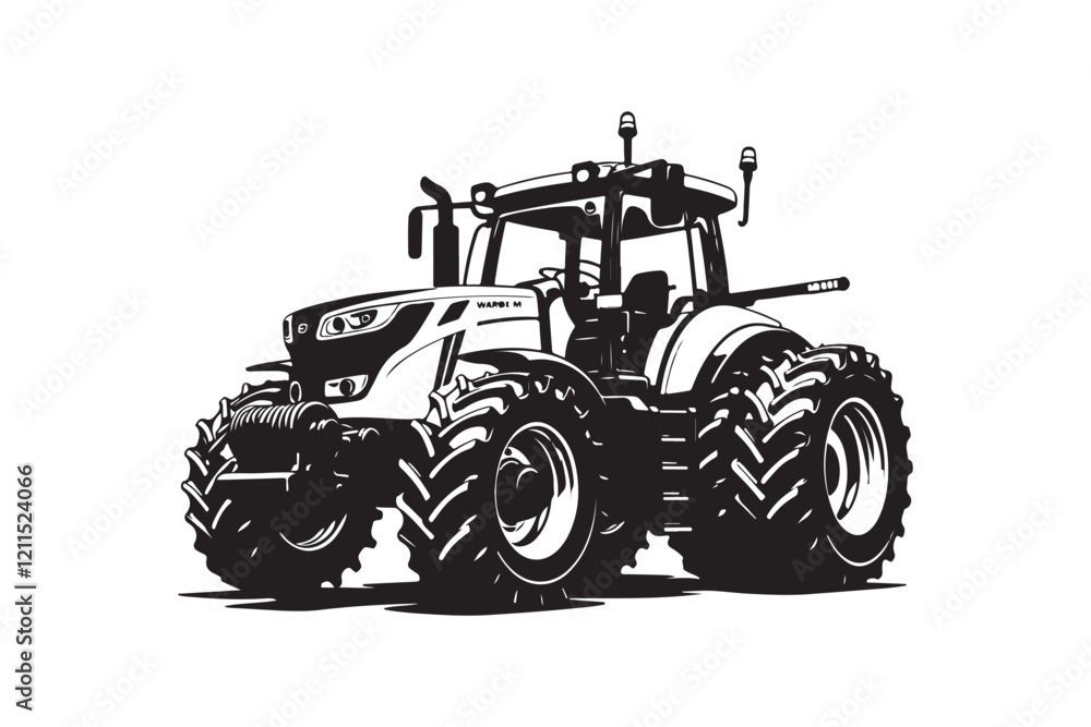 Obraz premium Tractor Silhouette Design Bundle