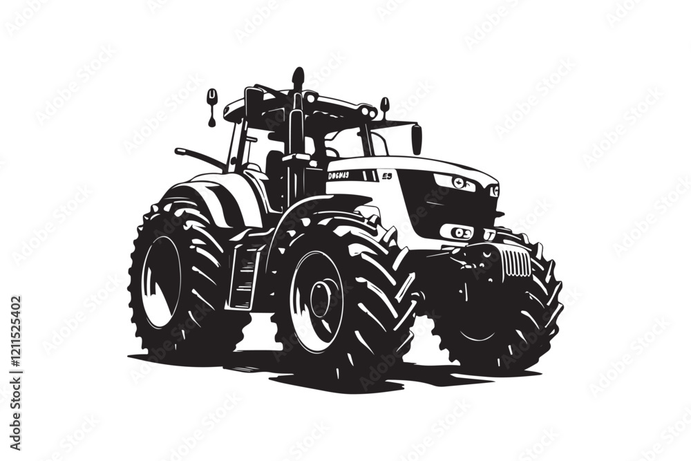 Obraz premium Tractor Silhouette Design Bundle