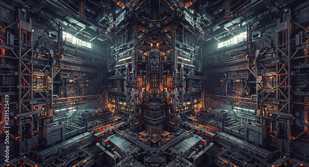 technological abstract background of lines and mechanisms structures . Generative AI technological abstract background of lines and mechanisms structures . Generative AI
