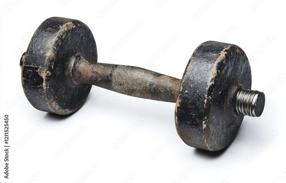Old, rusty dumbbell isolated on white. (1) Old, rusty dumbbell isolated on white. (1)