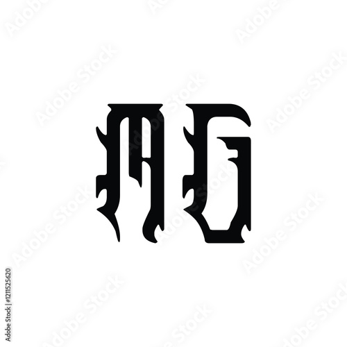 MG monogram logo design letter text name symbol monochrome logotype alphabet character simple logo