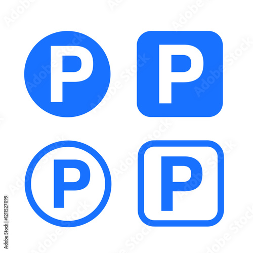 パーキングアイコンセット　ベクターイラスト
Parking icon set vector illustration
