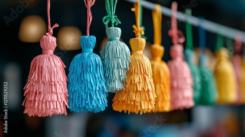 Wallpaper Mural Vibrant hanging pinatas decorated with colorful fringes. Torontodigital.ca