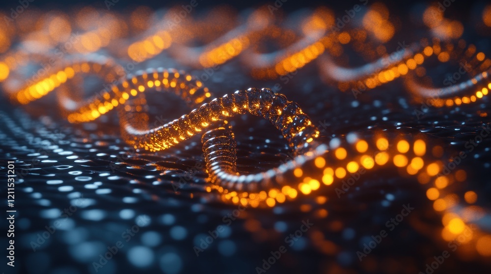 Obraz premium Abstract representation of glowing orange waves on a textured surface, creating a dynamic visual effect