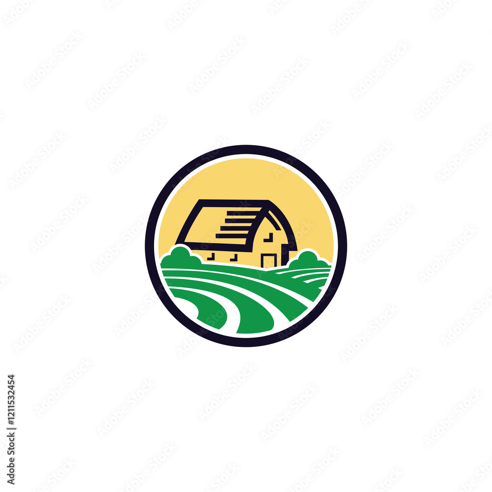 Fototapeta premium logo design vector icon house located in the village