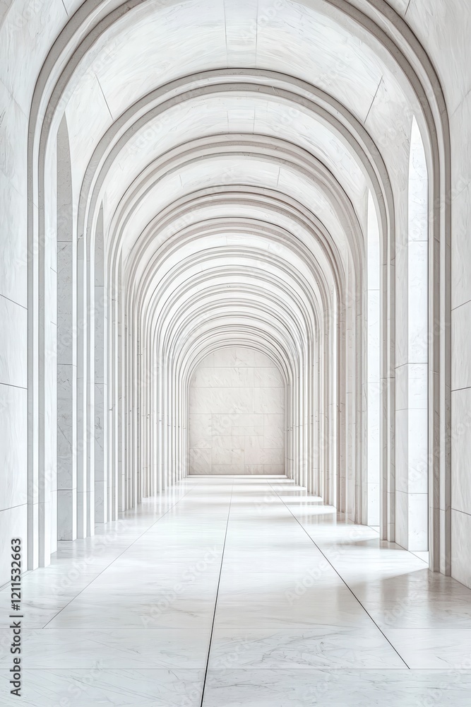 A stunning view of a white marble hall adorned with elegant archways, evoking a sense of sophistication and peace. A stunning view of a white marble hall adorned with elegant archways, evoking a sense of sophistication and peace.
