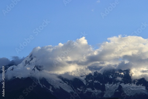 clouds over the mountains