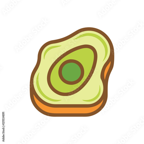  Artistic Avocado Toast Slice Illustration