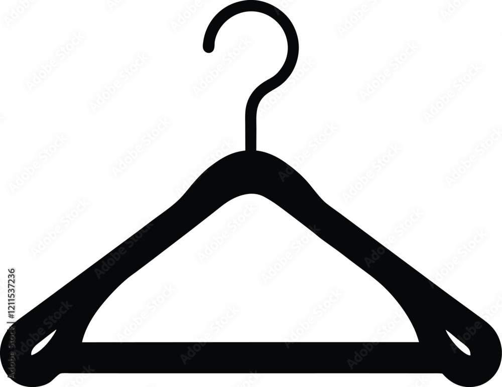 Clothes hanger silhouette vector illustration Clothes hanger silhouette vector illustration
