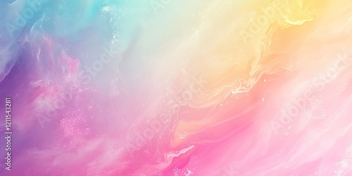 Multicolored pastel gradient background with soft pink, yellow, and blue hues flowing smoothly, ideal for abstract designs and templates