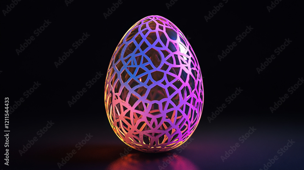 Rainbow Glow Engraved Easter Egg Rainbow Glow Engraved Easter Egg