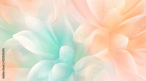 Pastel flower petals, soft focus, abstract background, ideal for website design or print