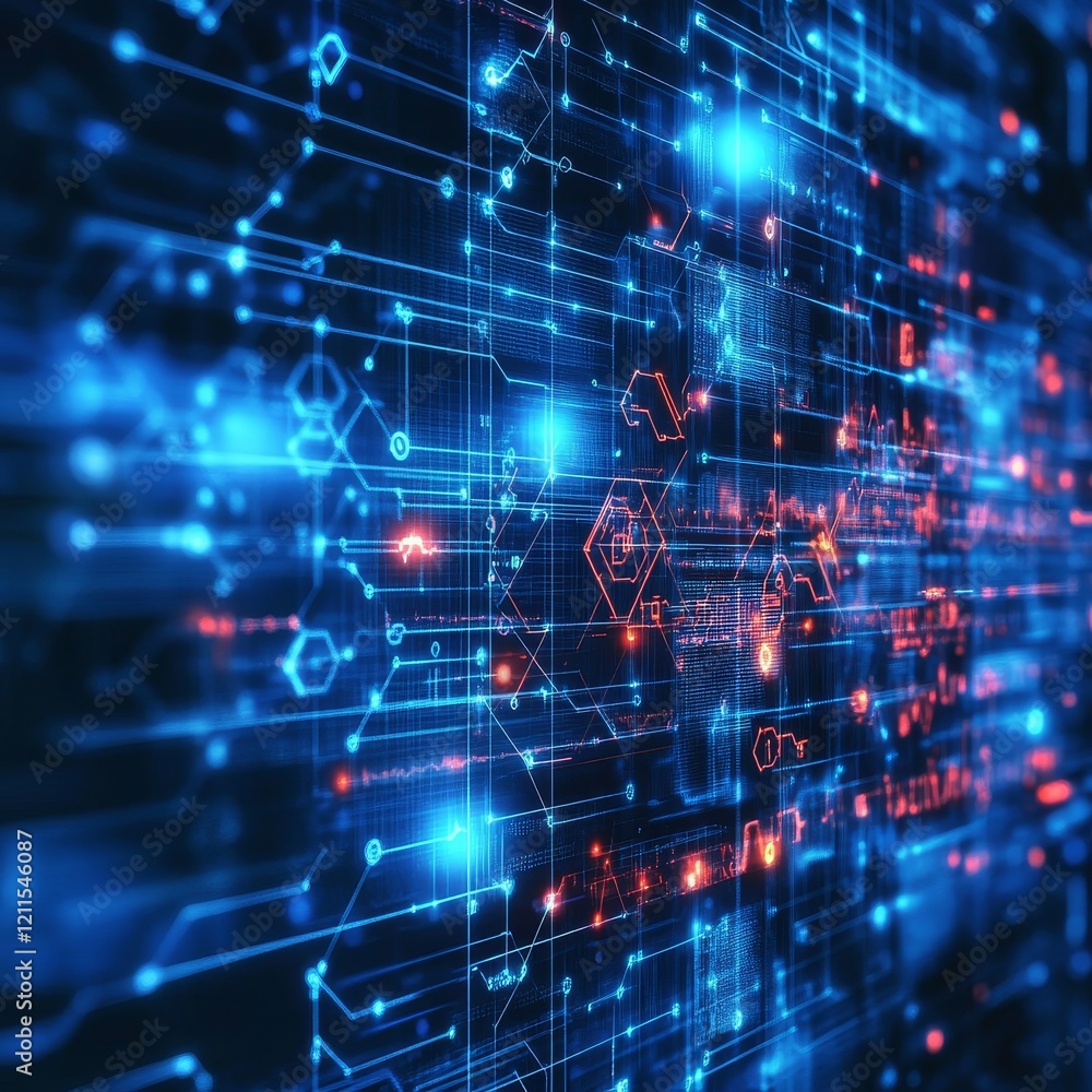 Abstract Medical Digital Background, Generative AI Abstract Medical Digital Background, Generative AI