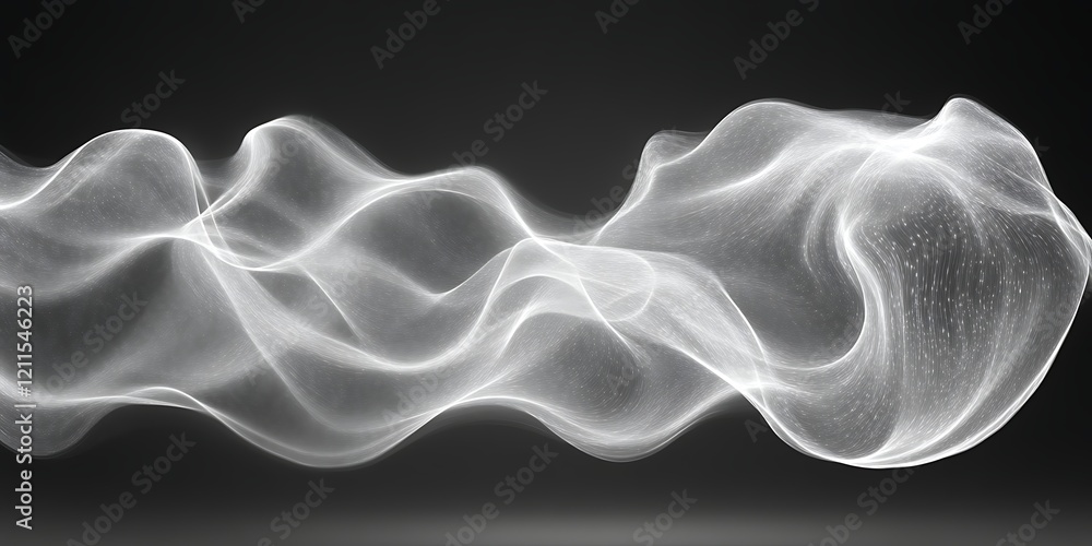 Abstract white wave on black background. Abstract white wave on black background.