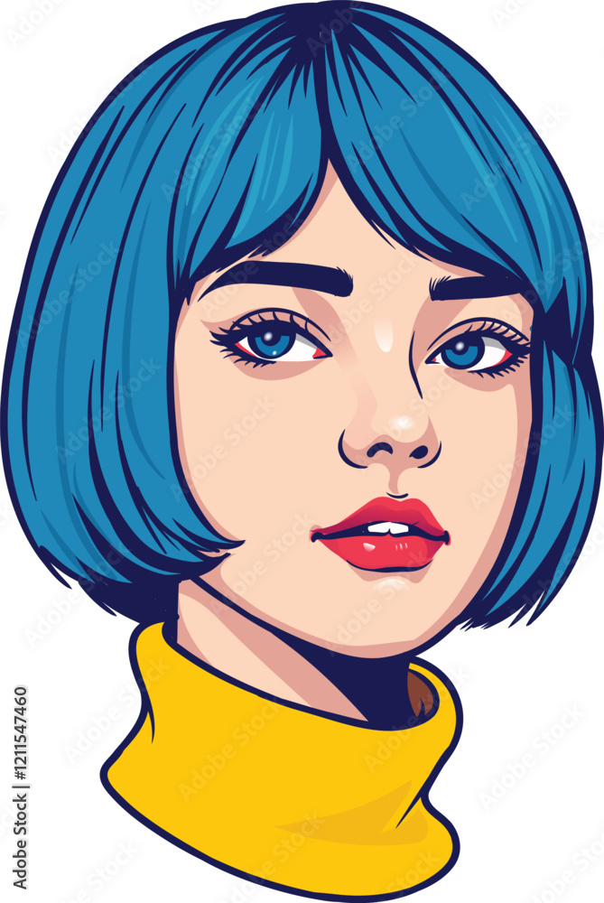 detailed-pop-art-woman-blue-hair-beauty-portrait-vector detailed-pop-art-woman-blue-hair-beauty-portrait-vector