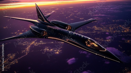Supersonic Private Jet: Sunset Flight