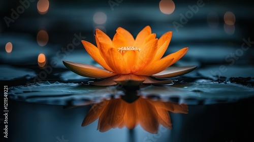 Serene Night Lotus Blossom