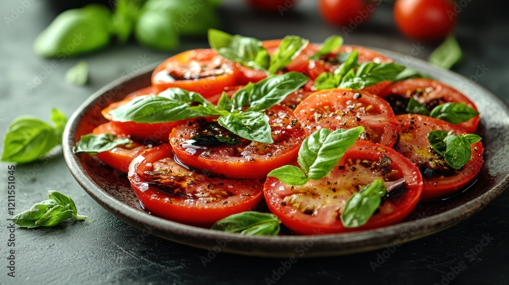 Delicious Balsamic Glazed Tomato Salad with Fresh Basil Delicious Balsamic Glazed Tomato Salad with Fresh Basil