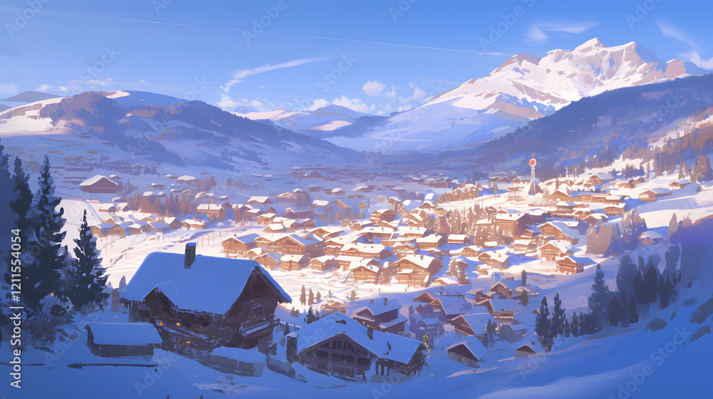 Fototapeta premium Ski Resorts landscape