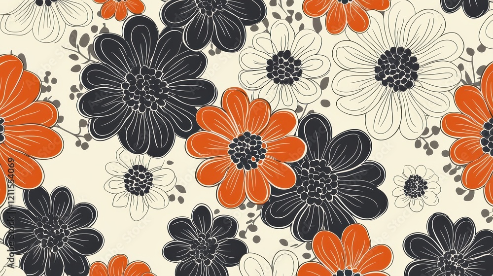 Vibrant floral patterns studio digital art creative design eye-level nature's beauty Vibrant floral patterns studio digital art creative design eye-level nature's beauty