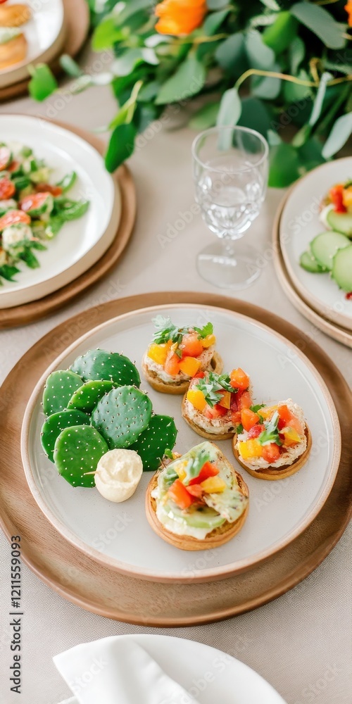 A modern farm-to-table setup featuring fresh produce, rustic decor, and a cozy dining atmosphere.