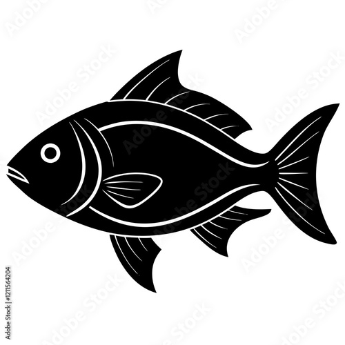 A fish silhouette vector illustration