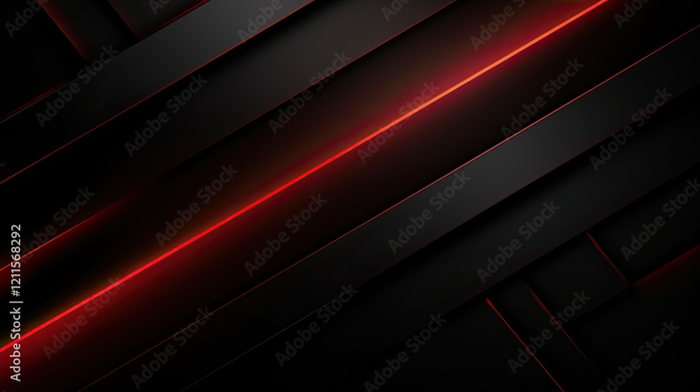 Abstract design featuring dark layers with a striking red light accent. Abstract design featuring dark layers with a striking red light accent.
