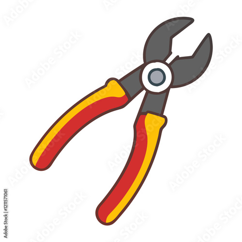 Pliers Icon in vibrant colors on a white background