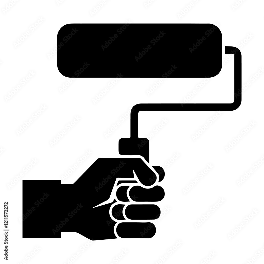 Paint roller icon vector . Paint roller icon illustration on white background Paint roller icon vector . Paint roller icon illustration on white background