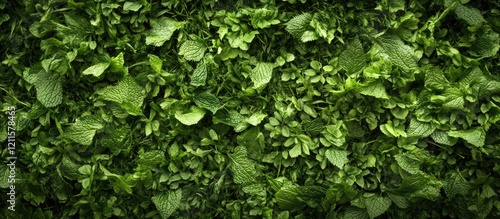 Wallpaper Mural Lush green nettles spread across vibrant grass, highlighting diverse textures and shades of green in a natural, serene environment. Torontodigital.ca