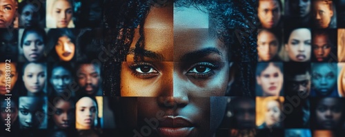 People Face Avatar Collage Generative AI