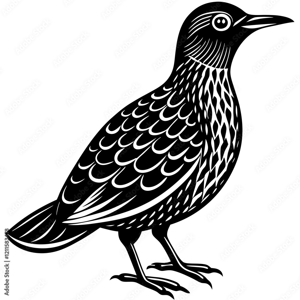 Obraz premium Minimalist Oilbird on White Background