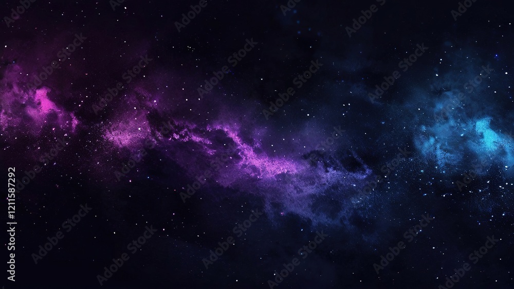 Cosmic Nebula Purple and Blue Galactic Clouds Cosmic Nebula Purple and Blue Galactic Clouds