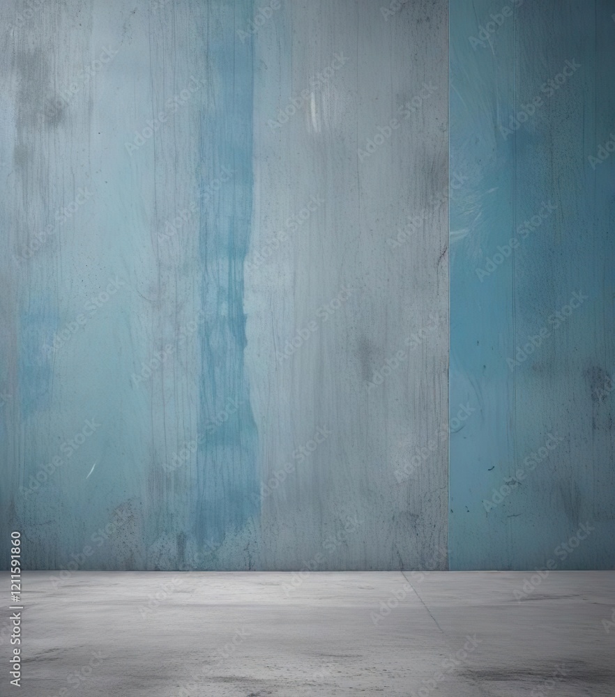 - Blue painted concrete surface with distressed finish, painted, pattern, concrete - Blue painted concrete surface with distressed finish, painted, pattern, concrete
