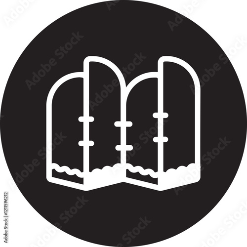 folding screen glyph icon