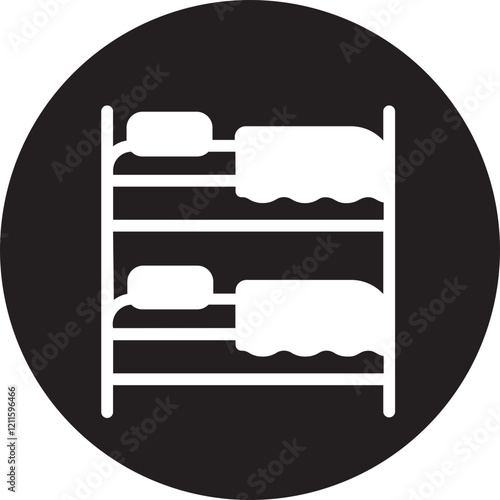 bunk bed glyph icon