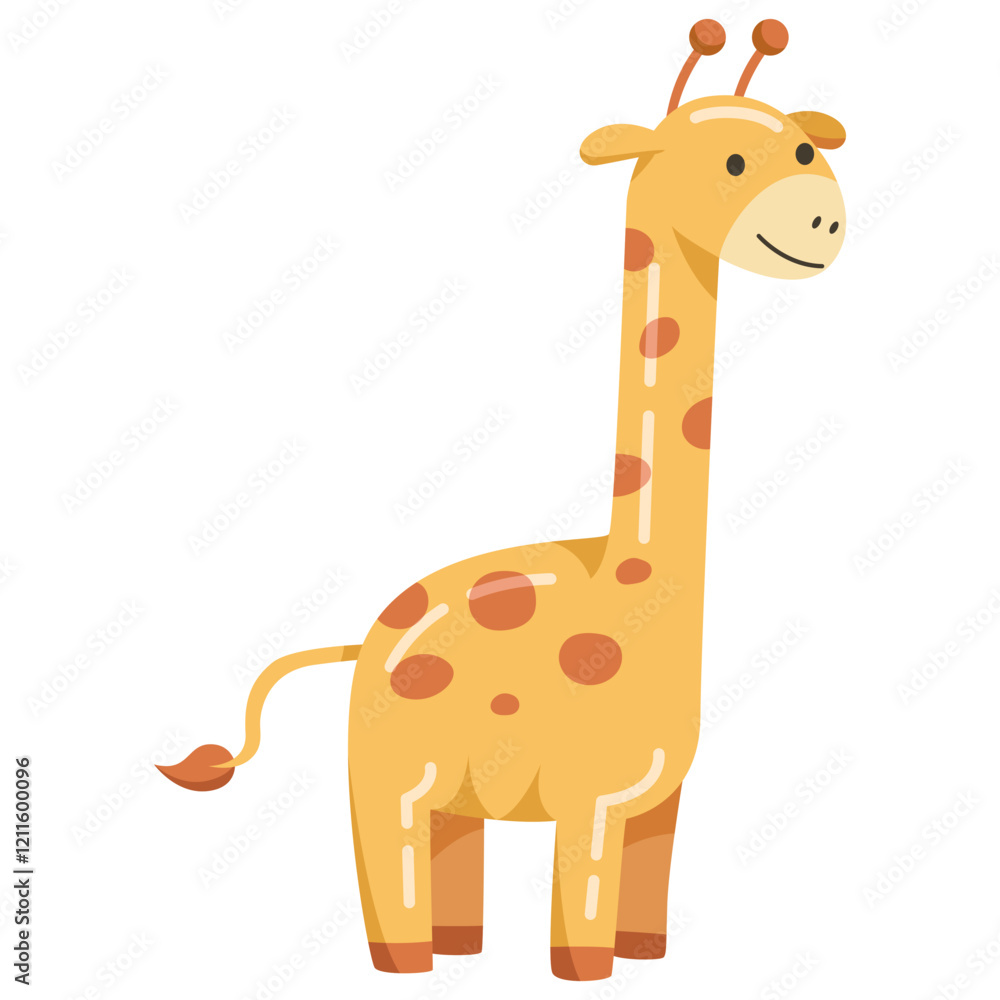 Cute Yellow Cartoon Giraffe Illustration
Cute Yellow Cartoon Giraffe Illustration