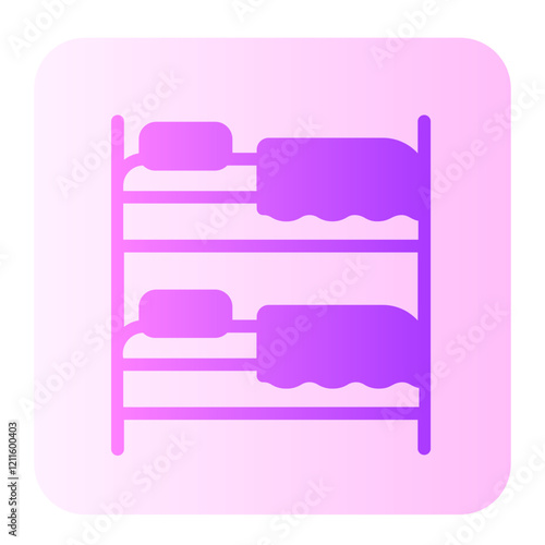 bunk bed gradient icon