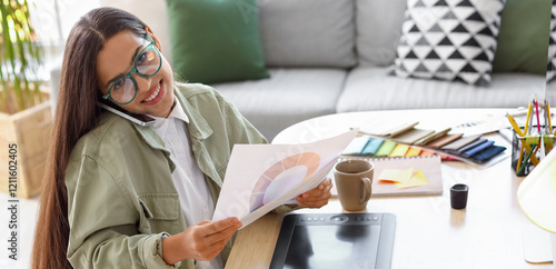 Female interior designer wo...